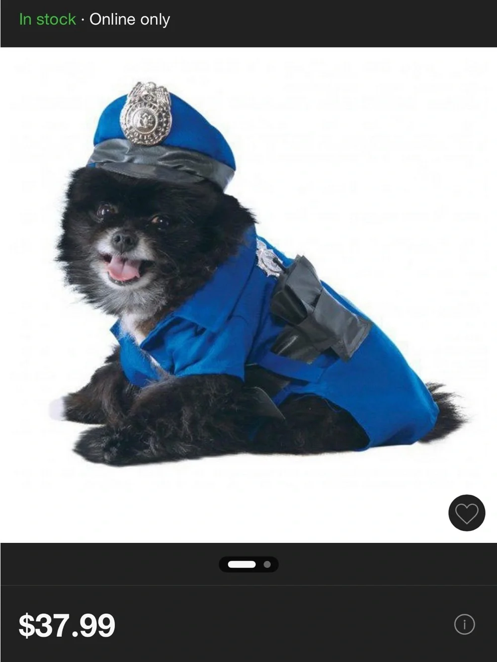 NWT Rubie's Police Dog Costume